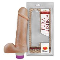 Prótese Com Vibro E Escroto 18x4,4cm Sexy Fantasy