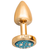 Plug Less G Dourado Com Pedra Cravejada Hard