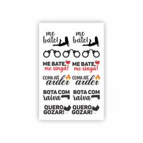 Cartela De Tatuagens Sexy Tattoo Me Bate Sedux