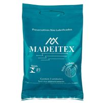 Preservativo Masculino Madeitex Não Lubrificado Com 3 Unid. Rilex