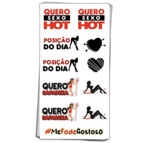 Cartela de Tatuagem Adesiva Quero Sexo Hot Luvi