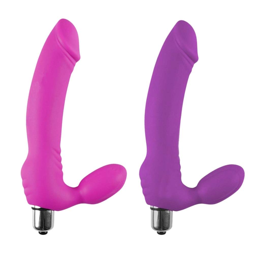 Vibrador Com Dupla Penetração Strapless 10 Vibrações Importação