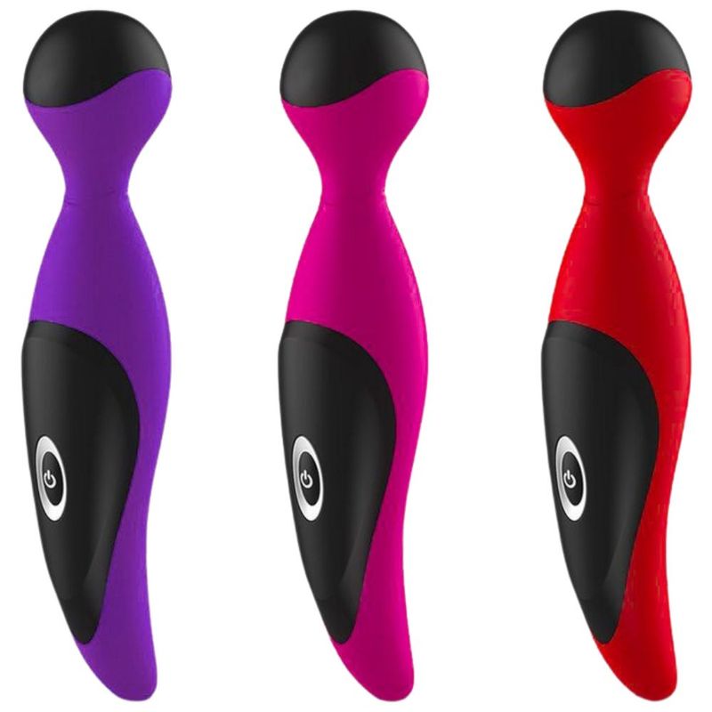 Vibrador Varinha Mágica 7 Vibrações Intt nas cores Roxo, Rosa e Vermelho