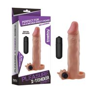 Capa Peniana Vibratória Extensora Com Glande Saliente 19x4,5cm Importação