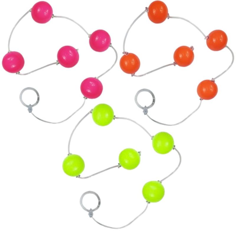 Bolinhas Tailandesas nas cores rosa, laranja e amarelo