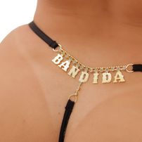 Calcinha Com Strass Personalizada Bandida Tallyta
