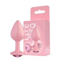 Plug Rosa Com Glitter E Pedra Tamanho P Sexy Fantasy