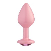 Plug Rosa Com Glitter E Pedra Tamanho P Sexy Fantasy