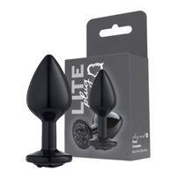 Plug Anal Preto Tamanho M Cravejado Sexy Fantasy