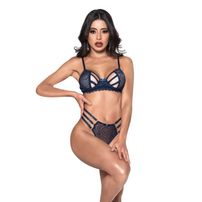 Conjunto Sem Bojo Com Aro E Tiras Plus Size Yaffa Lingerie