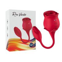 Vibrador Duplo Flexível Em Formato De Rosa Importação