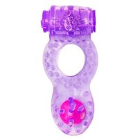 Anel Peniano Com Vibrador E Estimulador De Clítoris Mega Import