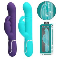 Vibrador de Ponto G e Clitóris Com Vai e vem Pretty Love Mega Import
