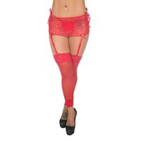 Cinta Liga Em Renda Pimenta Sexy