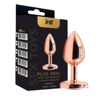 Plug Anal Rosê Tamanho G Com Pedra Intt