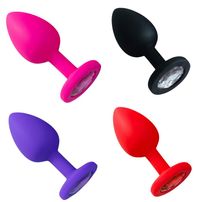 Plug Anal Em Silicone Com Pedra Tamanho P Importação