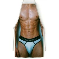 Avental Erótico Homem Com Cueca Preta E Branca Pimenta Sexy