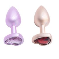 Plug Anal De Coração Luxo Com Pedra Em Acrílico Tamanho P Importação